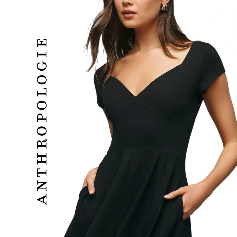 Anthropologie Reformation Brynn V-Neck Midi Dress L